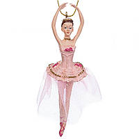 Подвеска новогодняя "Балерина в танце" Розовый 12х4 см Elisey (6010-012)