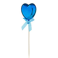 Объемный топер для декора "Сердечко" 21х5,5х3 см (синий) Elisey