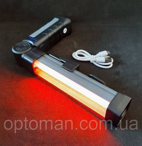 Фонарь LED, поворотный, аккумуляторный, на магните, с крючком - фото 2 - id-p1763263255