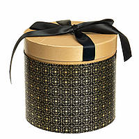 Коробка для цветов и подарка 2 в 1 "Мерелин" 20х19 см черный цвет Elisey