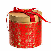 Коробка для цветов и подарка 2 в 1 "Мерелин" 20х19 см красный цвет Elisey