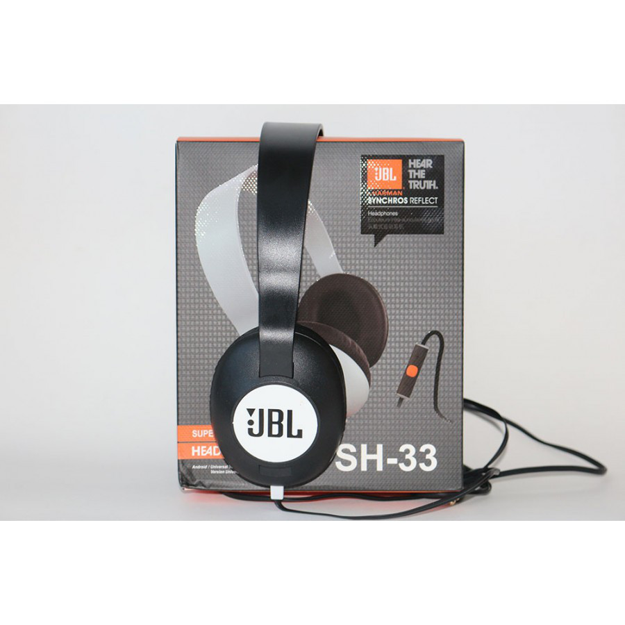Навушники MDR JBL SH33, дротові навушники з мікрофоном, відмінний звук!