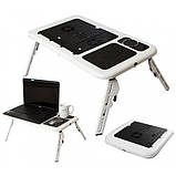Складаний столик-підставка для ноутбука з кулером E-Table LD09, фото 5