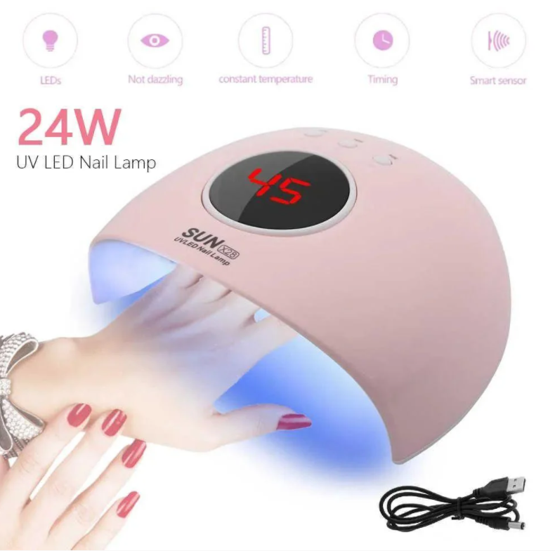 Лампа УФ для нігтів SUN X28, LED лампа для манікюру і педикюру гель лаку