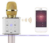 Bluetooth мікрофон для караоке Q7 Блютуз мікро + ЧОХОЛ Чорний, фото 9
