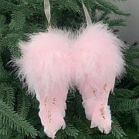 Новогодняя игрушка "Крылья ангела" Розовый 17х13 см Elisey (6018-002)