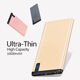 Ультратонкий PowerBank Travel 10,000 mAh з екраном! Потужний, стильний, зручний!, фото 3