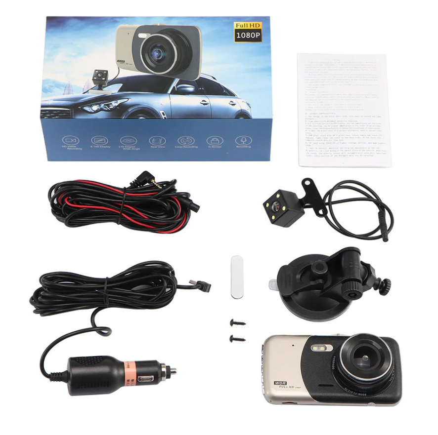 Автомобільний відеореєстратор +камера заднього ходу T652 FULL HD