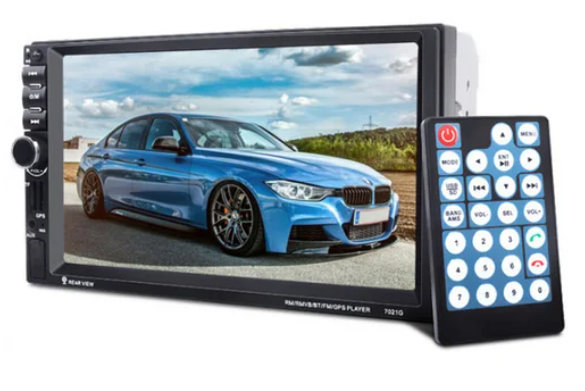 Автомагнітола 2din 7021 з сенсорним екраном 7 дюймів, MP5, Bluetooth, USB, FM, AUX, радіатором охолодження
