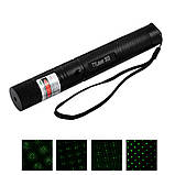 БЕЗКОШТОВНА ДОСТАВКА!Лазерна указка зелений лазер Laser 303 green з насадкою, фото 6