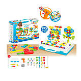 Мозаїка конструктор з шуруповертом Puzzle Creative 193 деталі TLH-28, фото 3