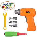Мозаїка конструктор з шуруповертом Puzzle Creative 193 деталі TLH-28, фото 4