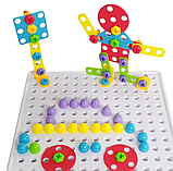 Мозаїка конструктор з шуруповертом Puzzle Creative 193 деталі TLH-28, фото 6