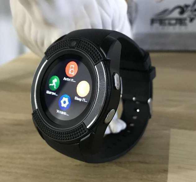 Сенсорні Smart Watch V8 смарт годинник розумні годинник ЧОРНІ