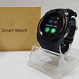 Сенсорні Smart Watch V8 смарт годинник розумні годинник ЧОРНІ, фото 7