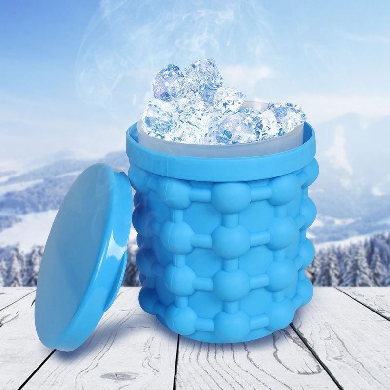 Силіконове відро-форма для льоду Ice Genie з кришкою