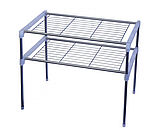 Настільний стелаж кухонний під мікрохвильовку з полицями для посуду спецій, Етажерка для мікрохвильовки 2 ярусу, фото 5