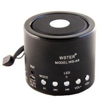 Колонка Міні портативна WSTER WS-A8 з MP3, USB, FM-радіо, ЧОРНИЙ