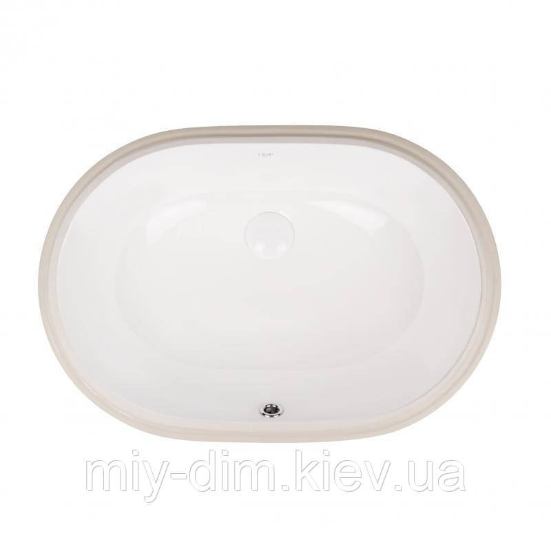 Раковина Qtap Stork 585x395x195 White з донним клапаном QT15116030W