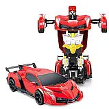Машинка Трансформер Lamborghini Robot Car Size 18 (Червона), фото 4