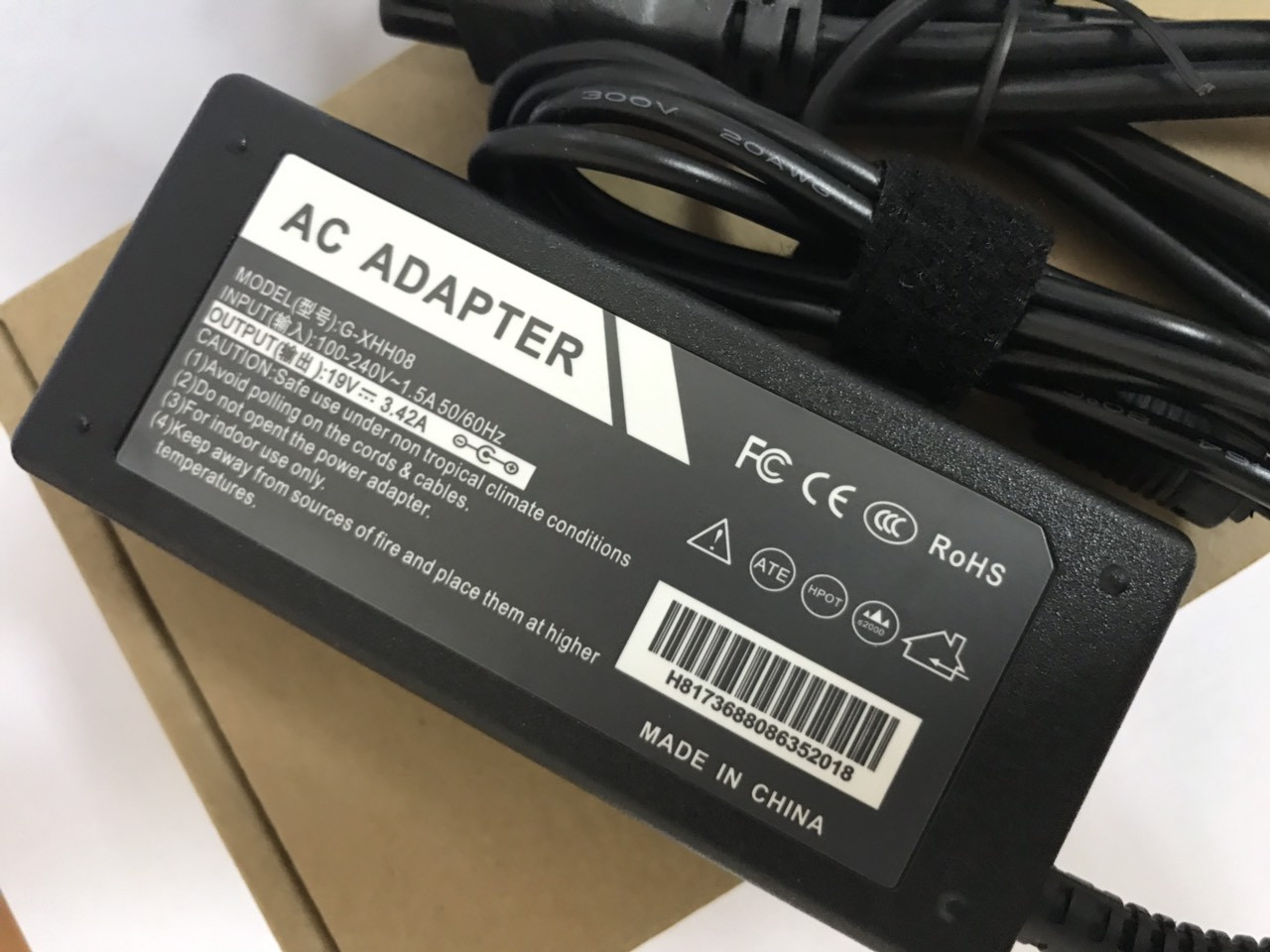 Зарядний пристрій для ноутбуків ACER + КАБЕЛЬ 19V 65W 3,42 A 5,5x1,7