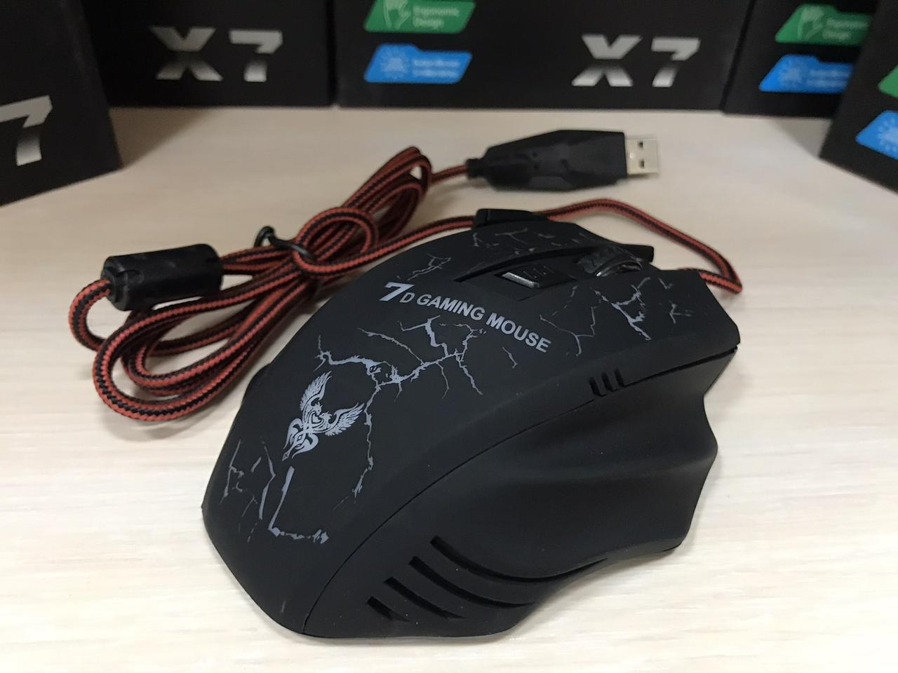 Ігрова мишка X7 4800 dpi з LED підсвічуванням USB 2.0 GAMING MOUSE