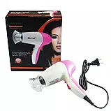 Професійний компактний фен для сушіння волосся Gemei GM 1711 / Дорожній фен для волосся, фото 6