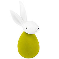 Декоративний пасхальний кролик зелений кераміка 18 см Elisey (4000-015/green)