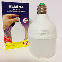 Аккумуляторная аварийная LED лампа ALMINA DL-020 20w