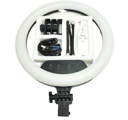 Кільцева LED-лампа LS-450 (45 см) (3 кріплення) (пульт)
