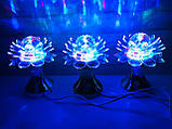 Яскрава, Обертається диско лампа Led full color rotating lamp світлодіодна Лілія DISCO CB 0319. Краща Ціна!, фото 6