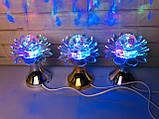 Яскрава, Обертається диско лампа Led full color rotating lamp світлодіодна Лілія DISCO CB 0319. Краща Ціна!, фото 7