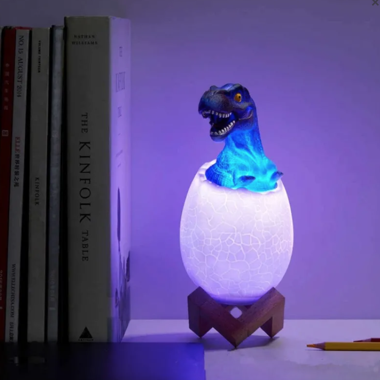 3D Лампа-нічник акумуляторний яйце Динозавра EL-543-12