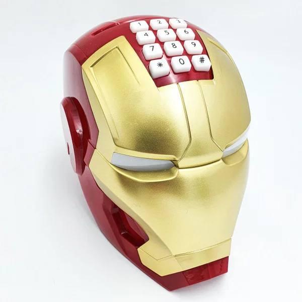 Іграшка скарбничка сейф з кодовим замком і купюропріємником для паперових грошей і монет Залізна людина UKC Iron, фото 1