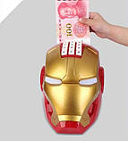 Іграшка скарбничка сейф з кодовим замком і купюропріємником для паперових грошей і монет Залізна людина UKC Iron, фото 5