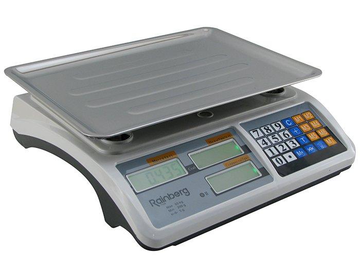 Ваги торговельні електронні з лічильником ціни RAINBERG RB-311 до 55 кг, фото 1