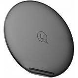 Бездротове зарядний пристрій Usams US-CD33 Wireless Fast Charging Pad with Foldable Stand V Series Black, фото 3