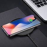 Бездротове зарядний пристрій Usams US-CD33 Wireless Fast Charging Pad with Foldable Stand V Series Black, фото 5