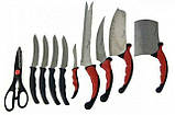 Чудовий набір кухонних ножів 10в1 Contour Pro Knives + магнітна стрічка в подарунок, фото 8