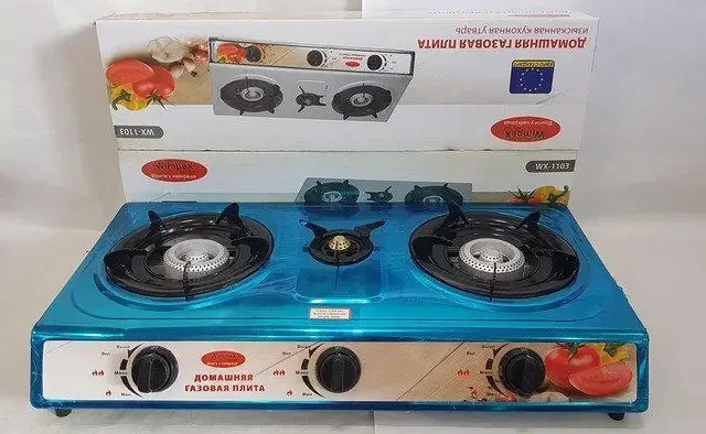 Настільна газова плита таганок WX 1103 Wimpex на 3 конфорки