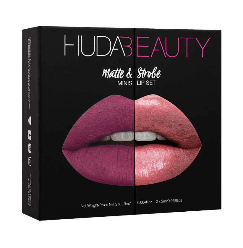 Набір з 4 міні-помад Huda Beauty Matte and Strobe Trophy Wife Set, фото 1