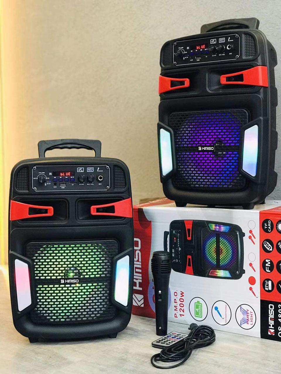 QS-4802 KIMISO 8-дюймова портативна бездротова Bluetooth-колонка для караоке з мікрофоном