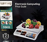 Ваги з лічильником ціни електронні торгові RAINBERG RB-311 до 55 кг, фото 2