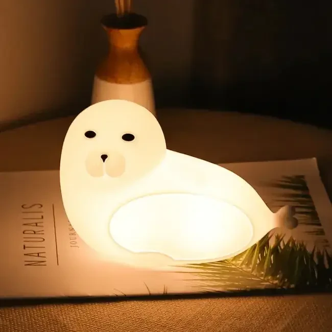 Нічник Тюлень RGB із гіпоалергенного силікону. SEA LION LJC-152, фото 1