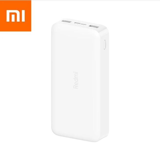 Універсальна мобільна батарея Xiaomi Redmi Power Bank 20000 mAh Micro-USB/USB-C (2USB) White ОРИГІНАЛ