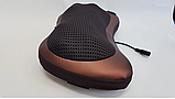 Масажна подушка MASSAGE PILLOW QY-8028 інфрачервоний роликовий масажер для шиї і спини 8 масажних ролика, фото 6