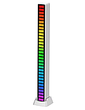Музичний світильник RGB Білий 300mAh USB лампа Звукове управління, фото 6