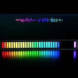 Музичний світильник RGB Білий 300mAh USB лампа Звукове управління, фото 9