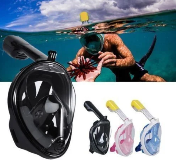 Дайвінг маска Tribord Easybreath Black 4 для підводного плавання (сноркелинга) c кріпленням для камери GoPro