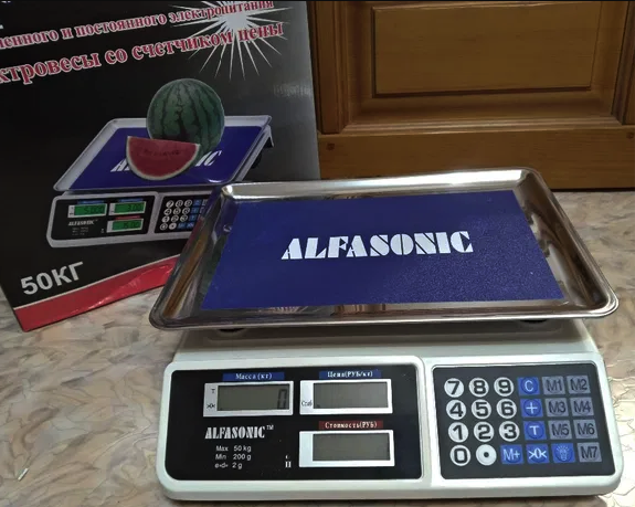 Торгові електронні ваги Alfasonic AS-A072 до 50 кг